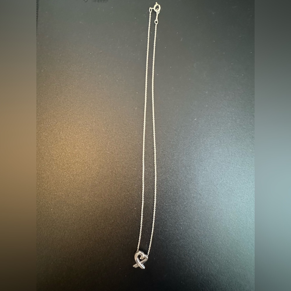 Tiffany Sterling Silver Paloma Picasso Loving Heart Pendant Necklace
